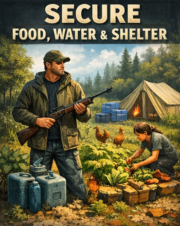 Secure food, water, and shelter